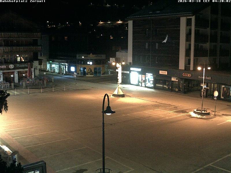 Archived image Webcam Zermatt Railway station