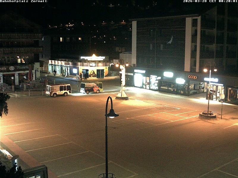 Archived image Webcam Zermatt Railway station