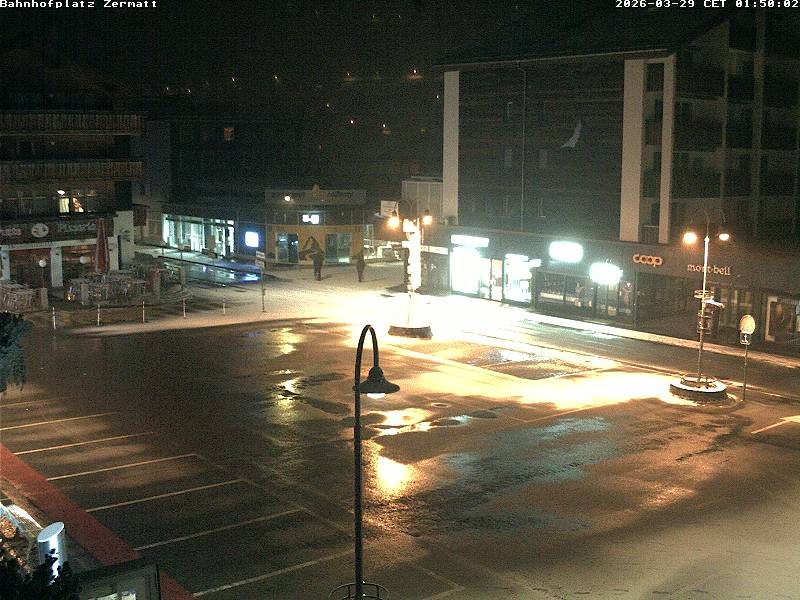 Archived image Webcam Zermatt Railway station