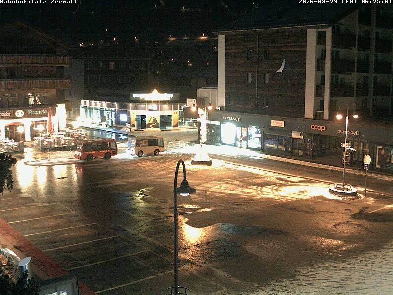 Archived image Webcam Zermatt Railway station