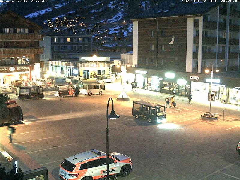 Archived image Webcam Zermatt Railway station