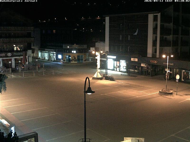 Archived image Webcam Zermatt Railway station