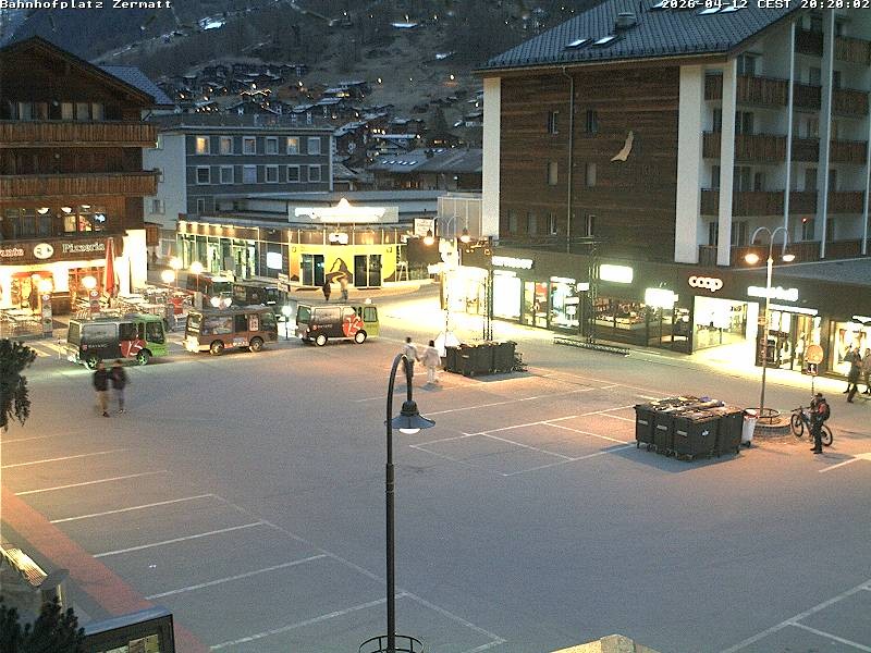 Archived image Webcam Zermatt Railway station