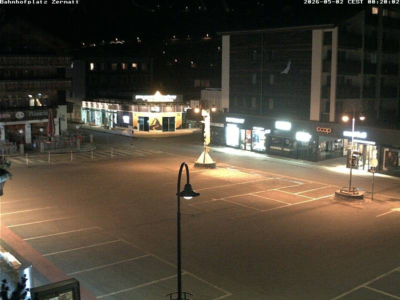 Archived image Webcam Zermatt Railway station