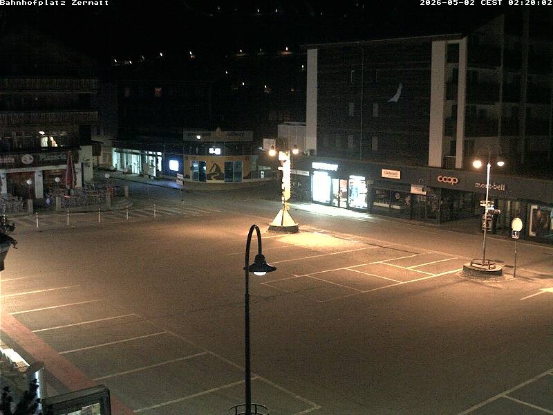 Archived image Webcam Zermatt Railway station