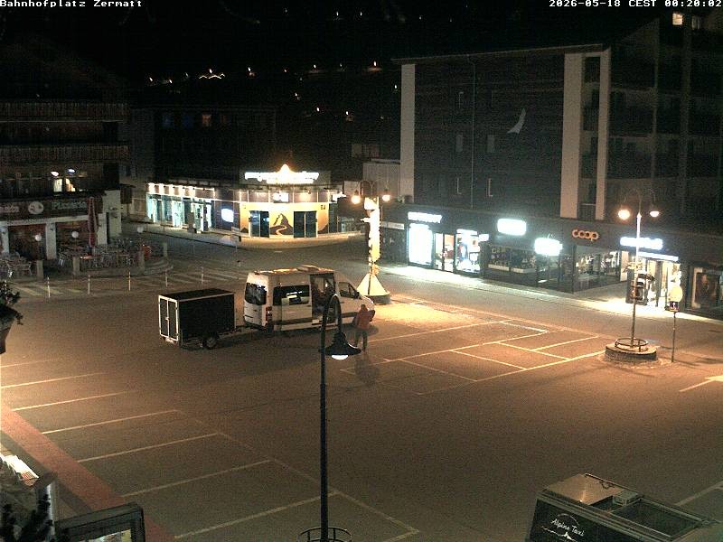Archived image Webcam Zermatt Railway station