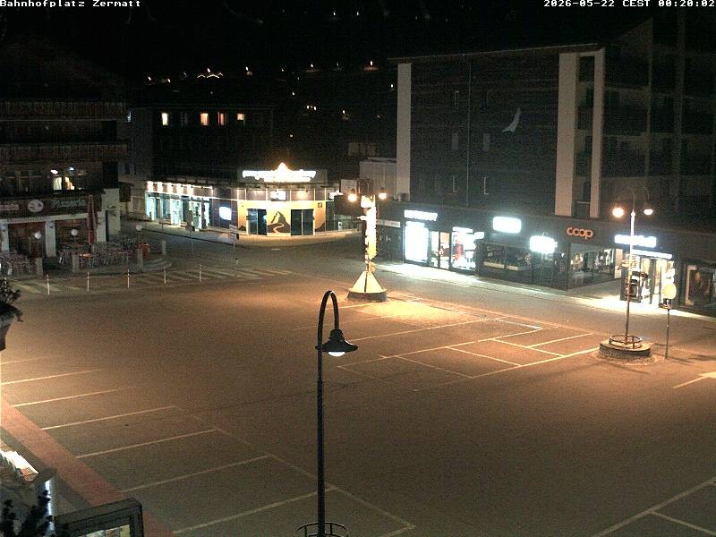 Archived image Webcam Zermatt Railway station