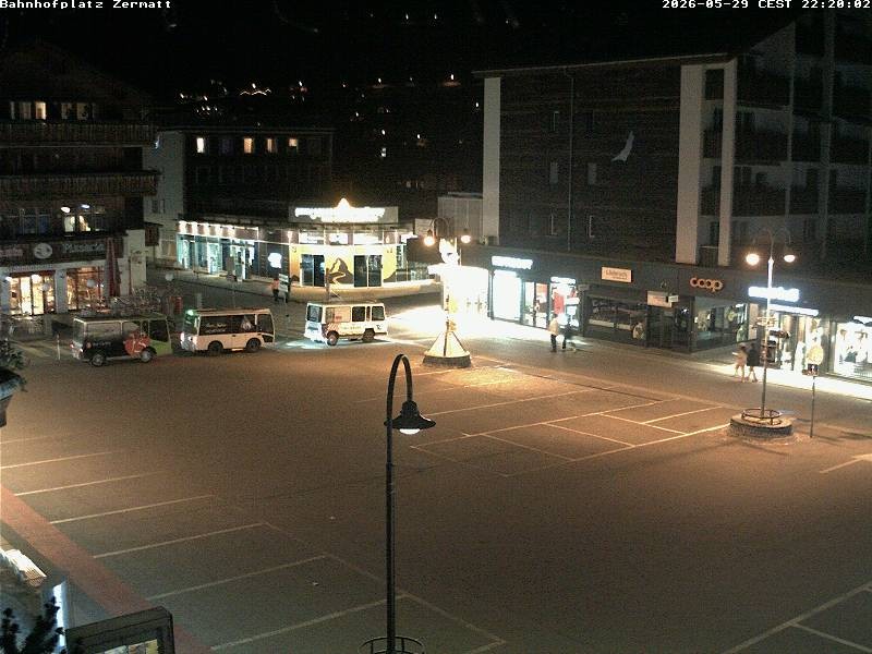 Archived image Webcam Zermatt Railway station