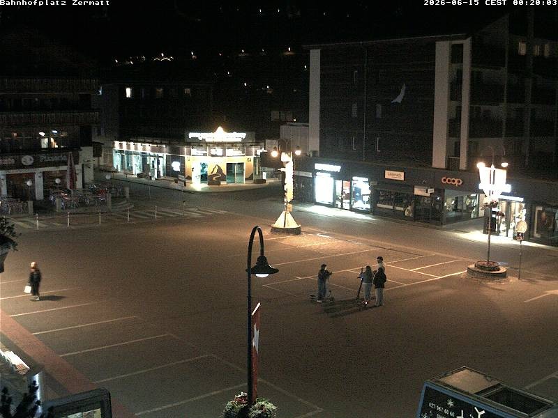 Archived image Webcam Zermatt Railway station