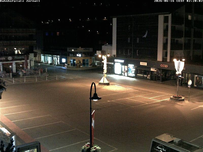 Archived image Webcam Zermatt Railway station