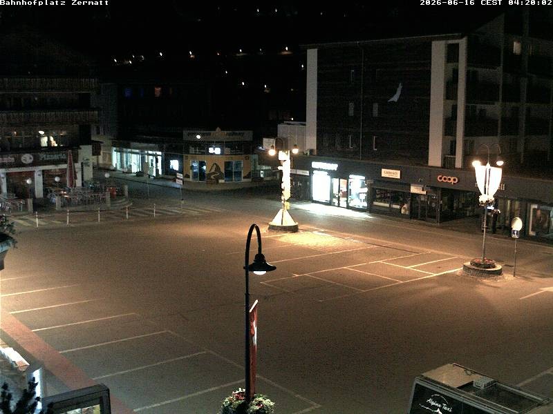 Archived image Webcam Zermatt Railway station