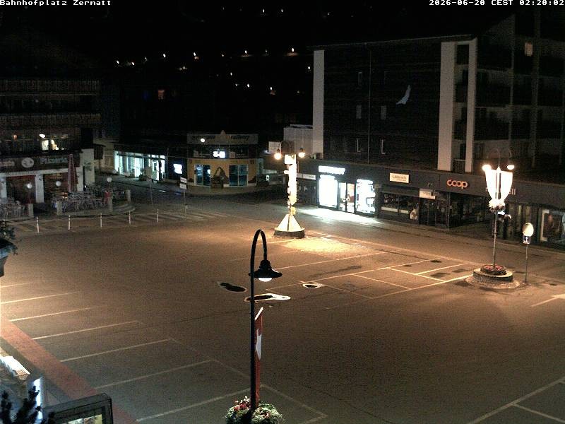 Archived image Webcam Zermatt Railway station