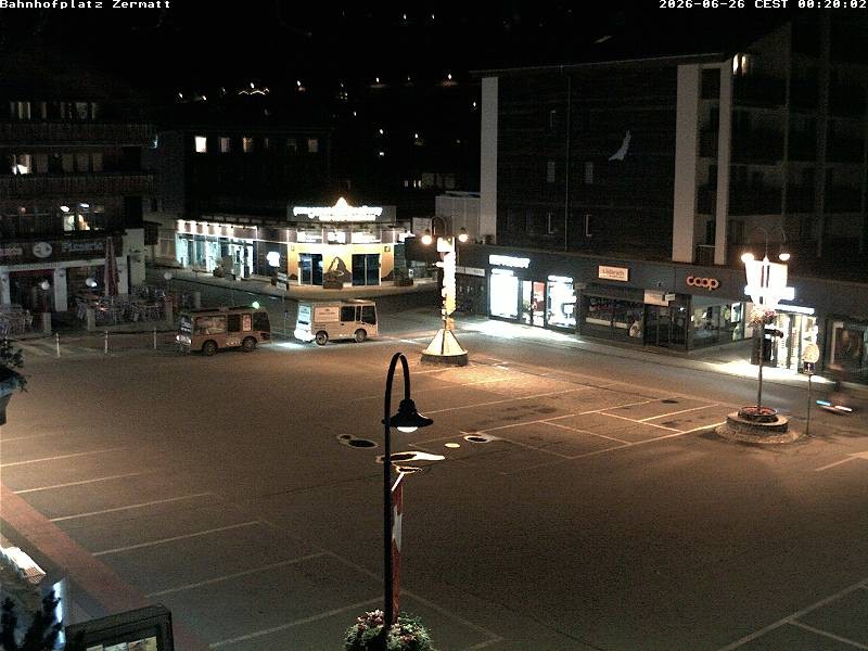 Archived image Webcam Zermatt Railway station
