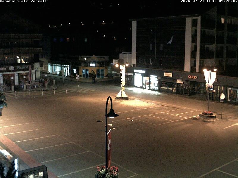 Archived image Webcam Zermatt Railway station