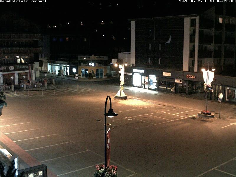 Archived image Webcam Zermatt Railway station