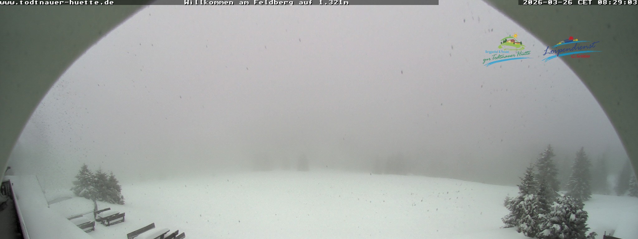 Archived image Webcam Todtnau mountain hut, Black Forest