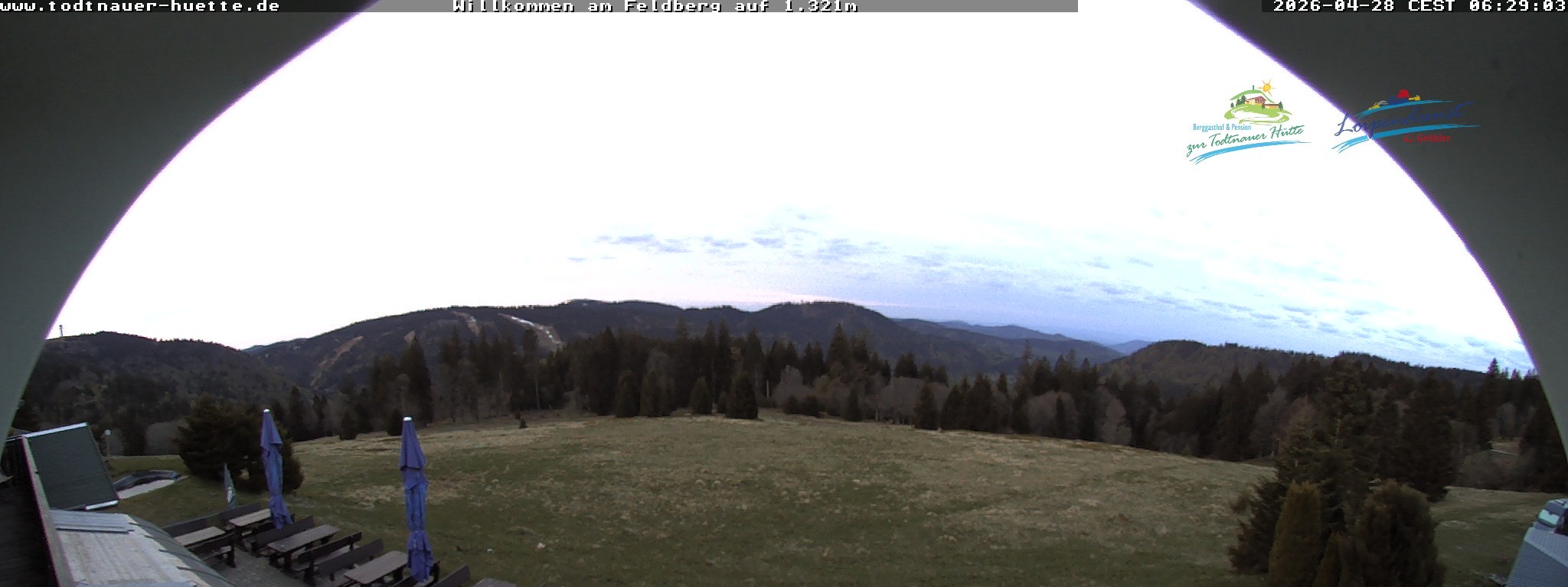 Archived image Webcam Todtnau mountain hut, Black Forest