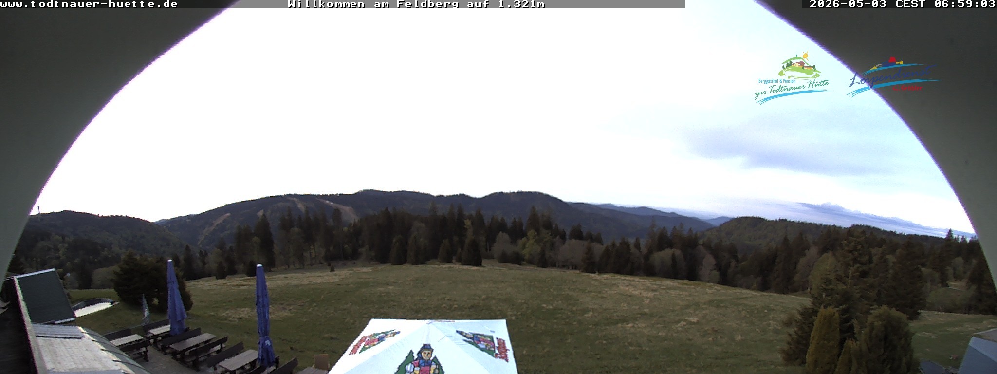 Archived image Webcam Todtnau mountain hut, Black Forest