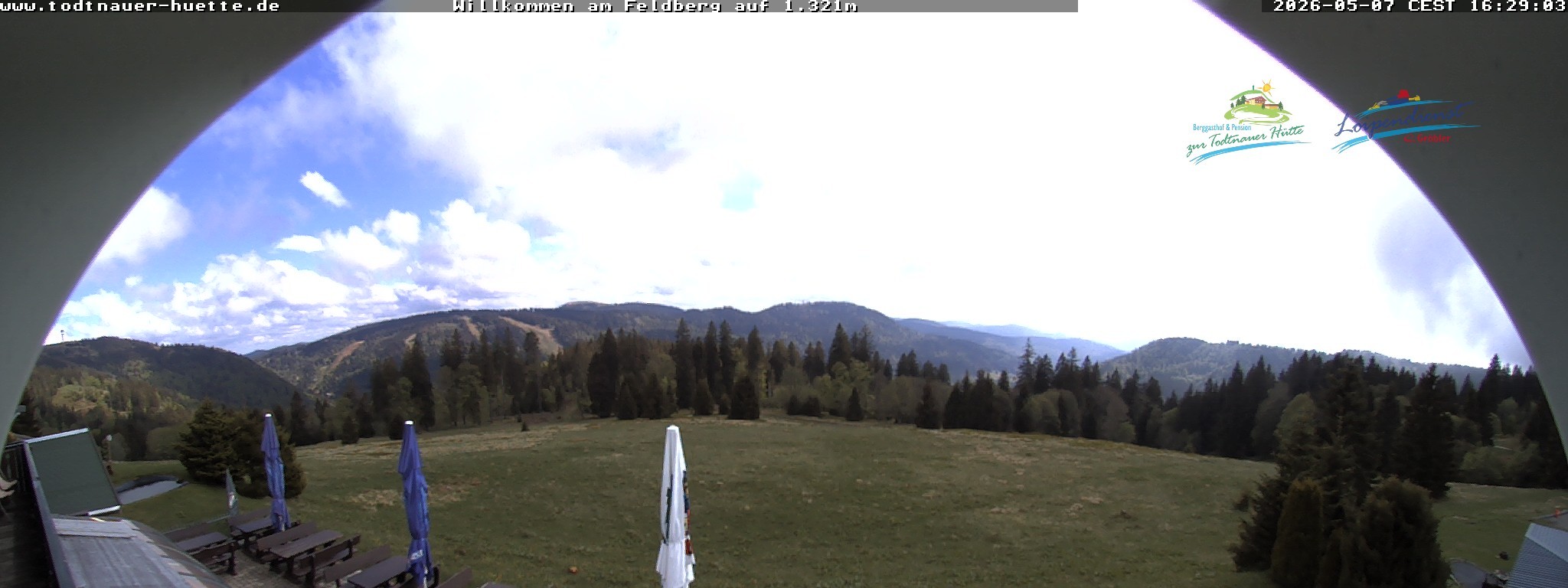 Archived image Webcam Todtnau mountain hut, Black Forest