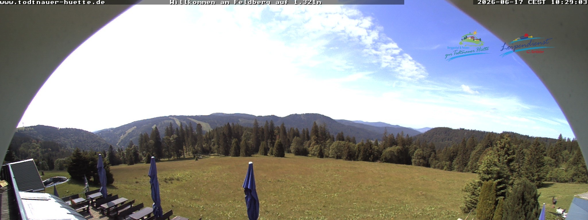 Archived image Webcam Todtnau mountain hut, Black Forest