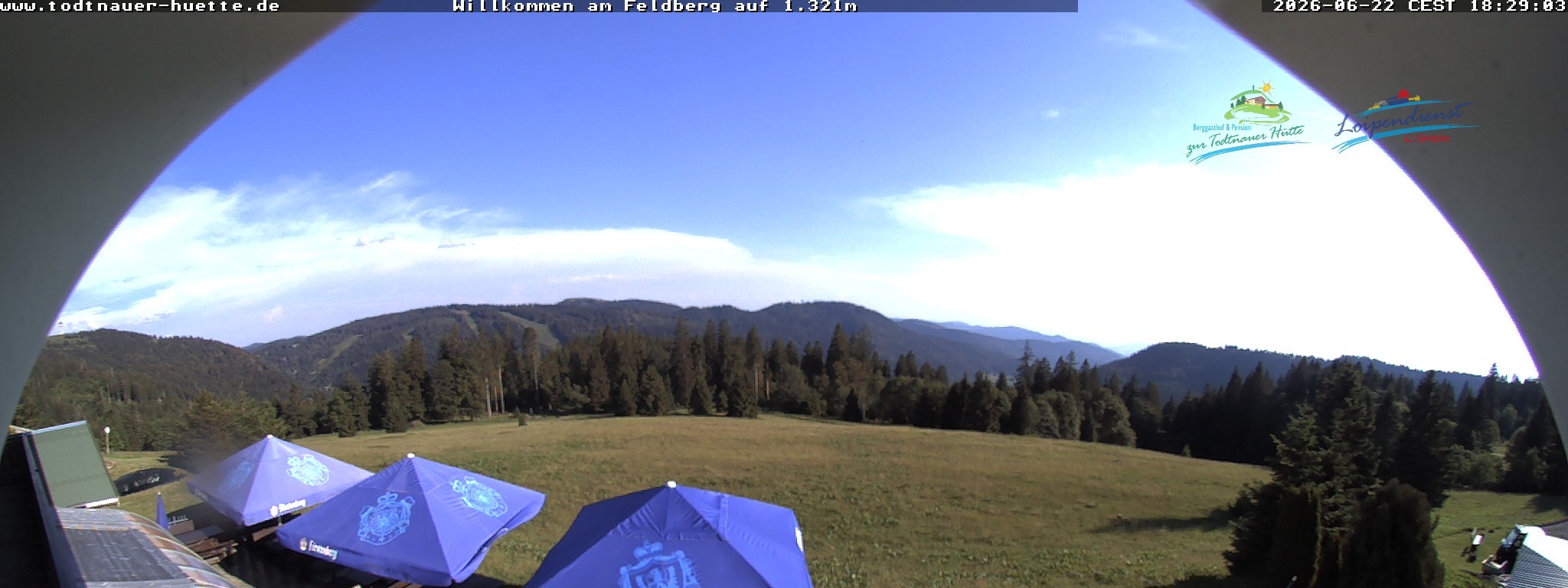 Archived image Webcam Todtnau mountain hut, Black Forest