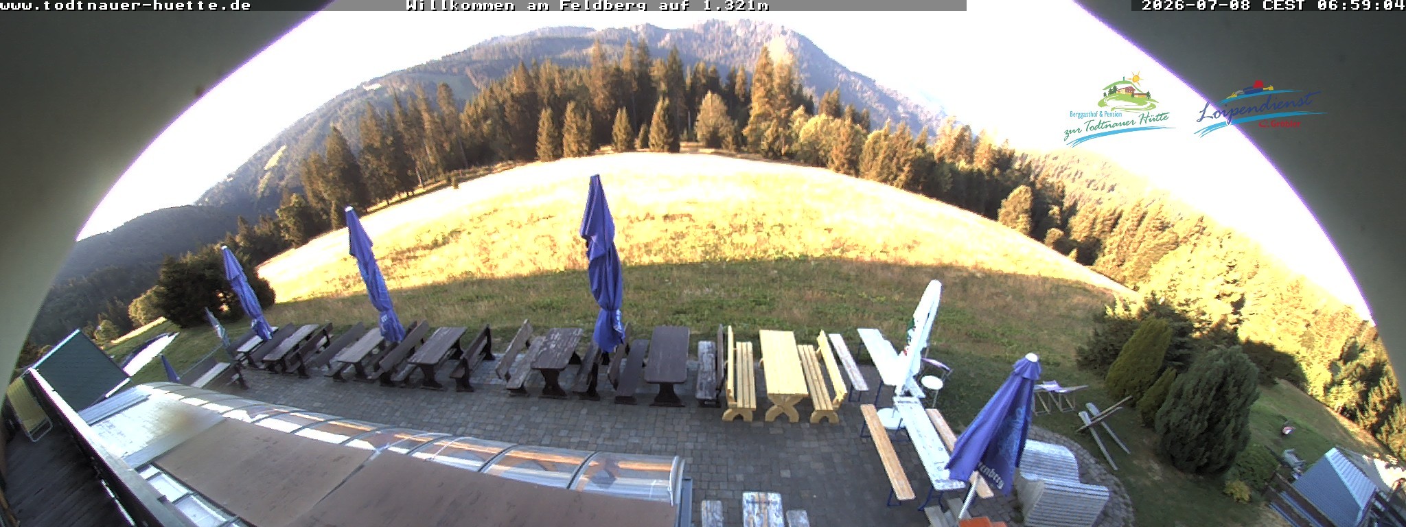 Archived image Webcam Todtnau mountain hut, Black Forest