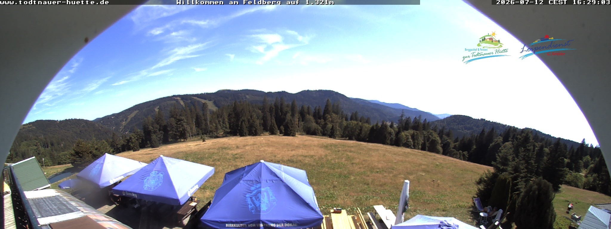 Archived image Webcam Todtnau mountain hut, Black Forest