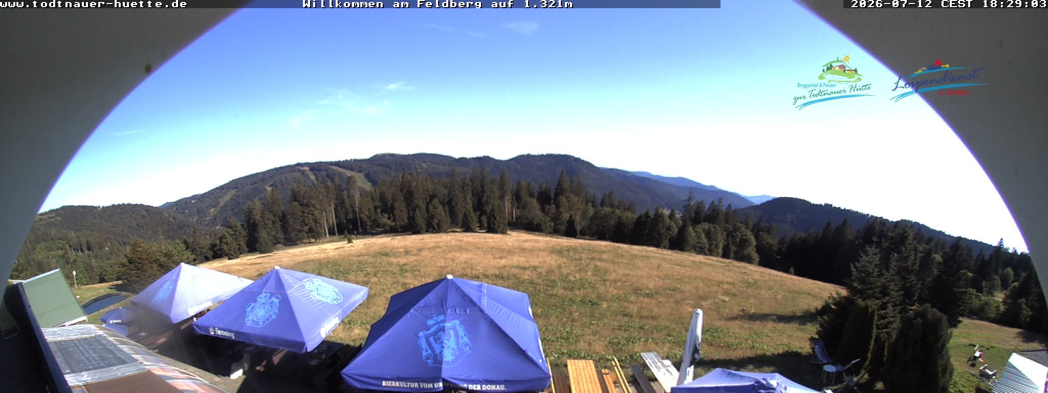 Archived image Webcam Todtnau mountain hut, Black Forest