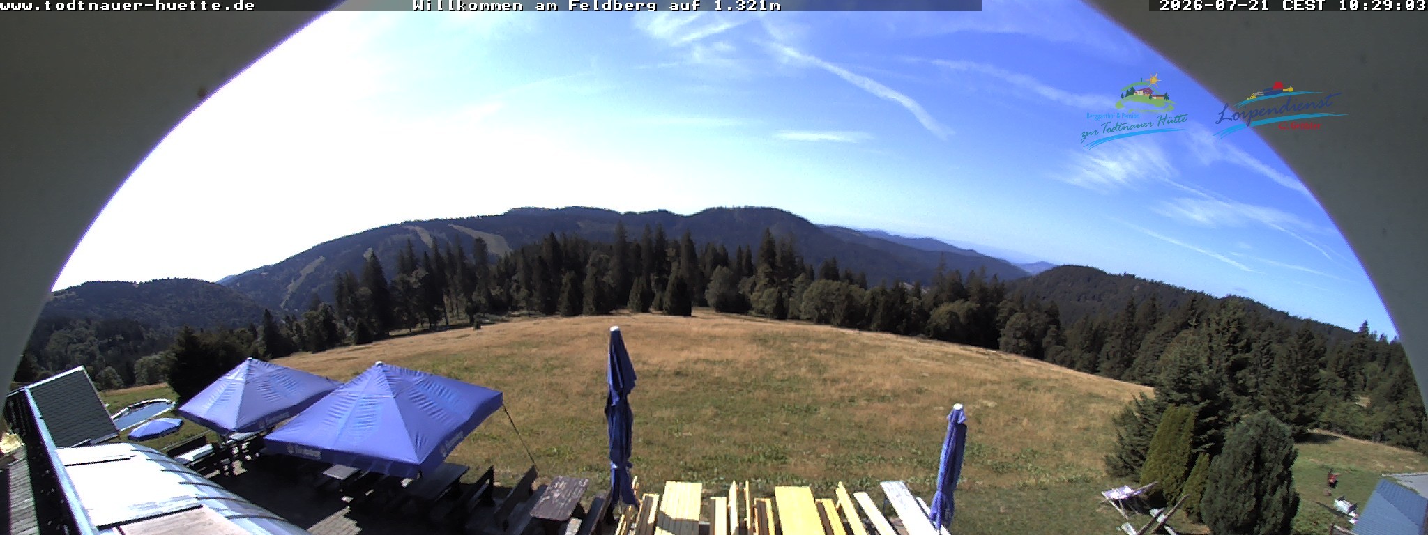 Archived image Webcam Todtnau mountain hut, Black Forest