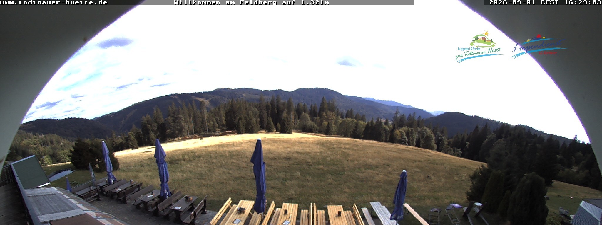 Archived image Webcam Todtnau mountain hut, Black Forest