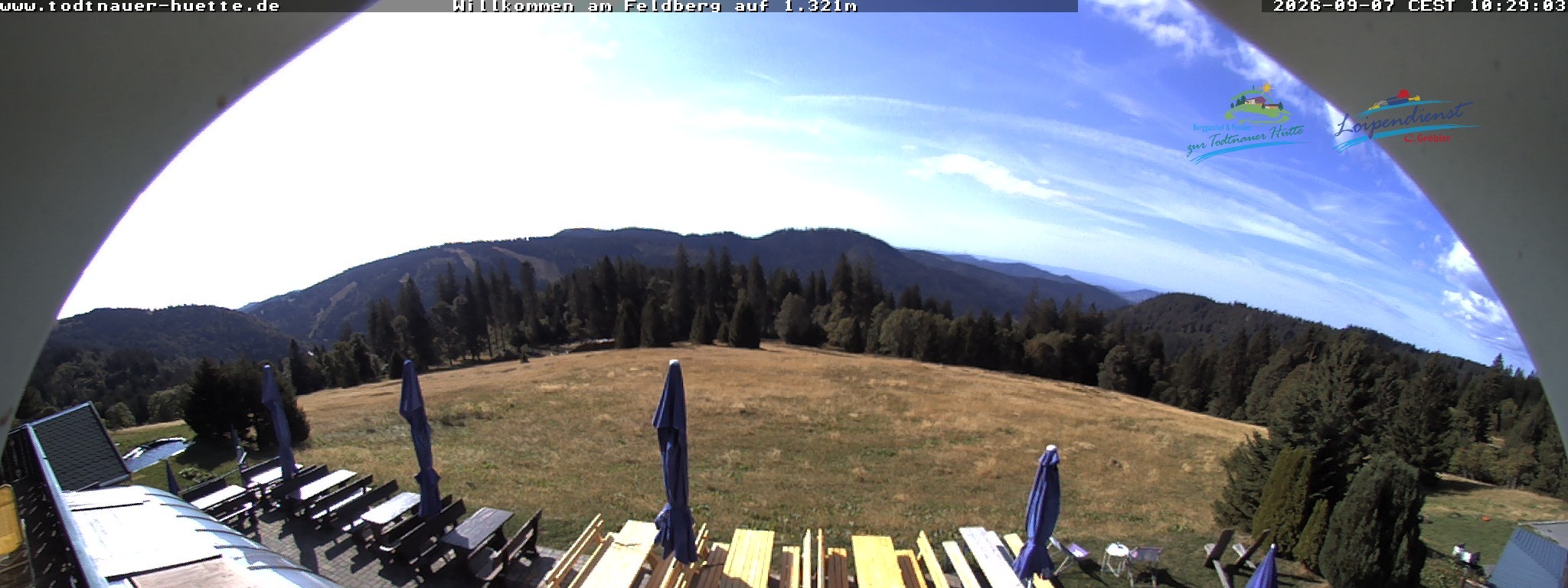Archived image Webcam Todtnau mountain hut, Black Forest