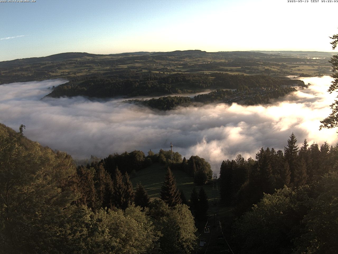Archiv Foto Webcam Aussicht auf Immenstadt von der Mittagbahn