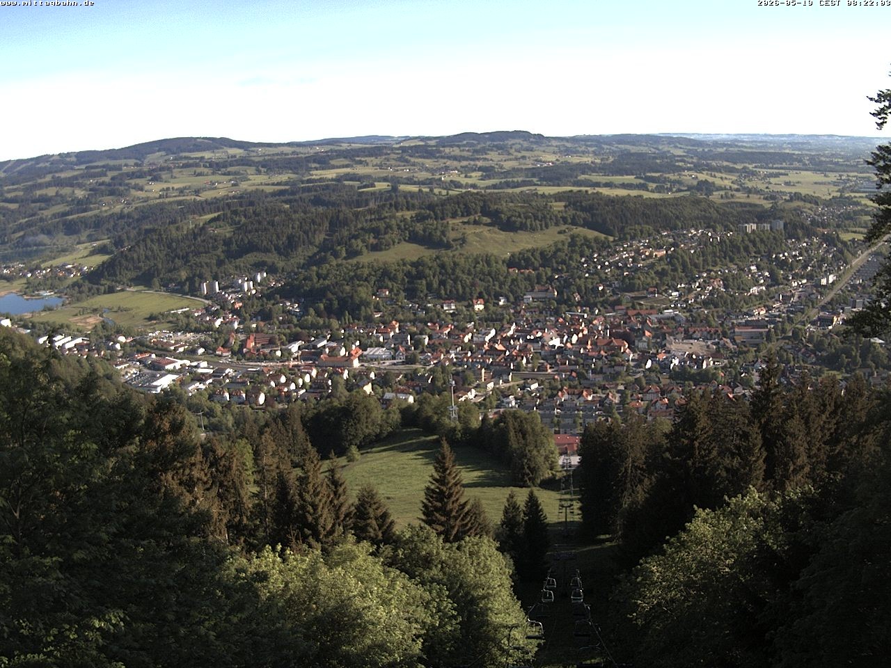 Archiv Foto Webcam Aussicht auf Immenstadt von der Mittagbahn