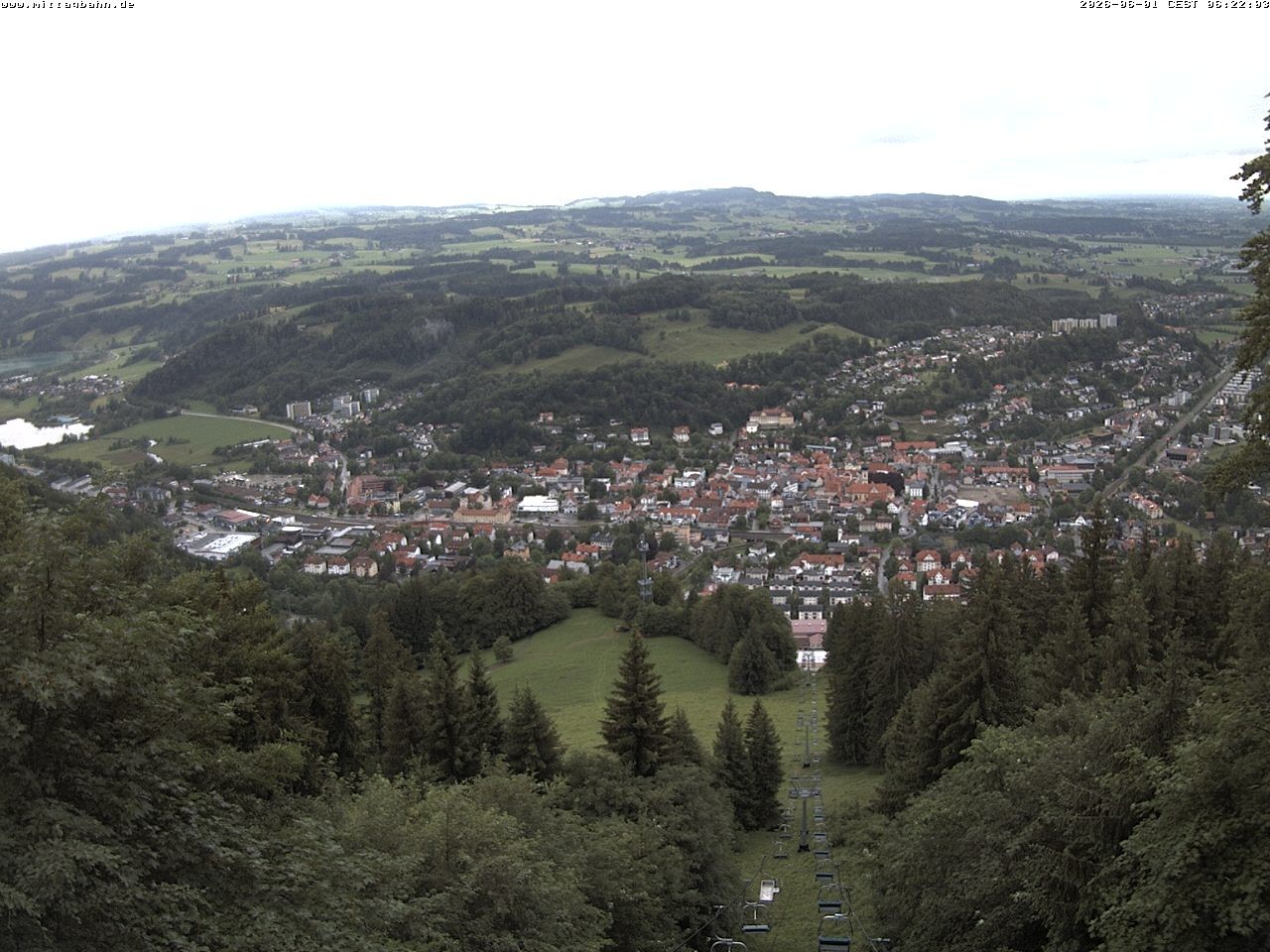 Archiv Foto Webcam Aussicht auf Immenstadt von der Mittagbahn
