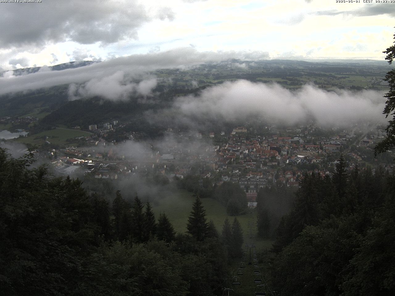 Archiv Foto Webcam Aussicht auf Immenstadt von der Mittagbahn