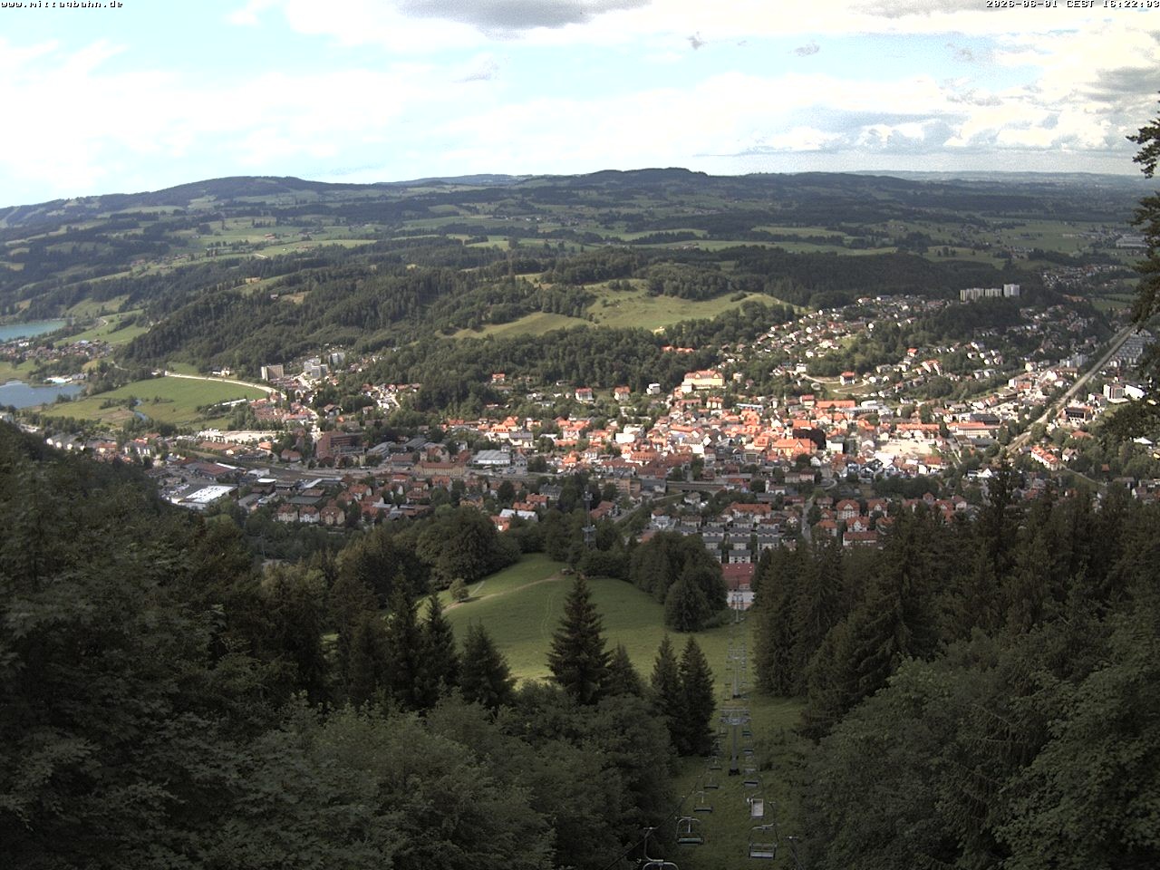 Archiv Foto Webcam Aussicht auf Immenstadt von der Mittagbahn