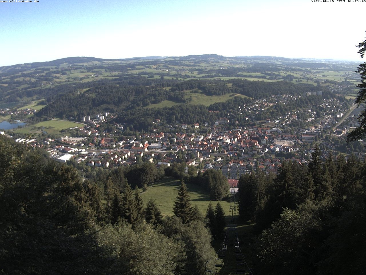 Archiv Foto Webcam Aussicht auf Immenstadt von der Mittagbahn