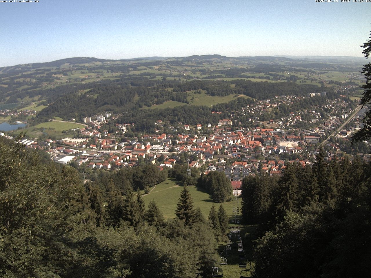 Archiv Foto Webcam Aussicht auf Immenstadt von der Mittagbahn