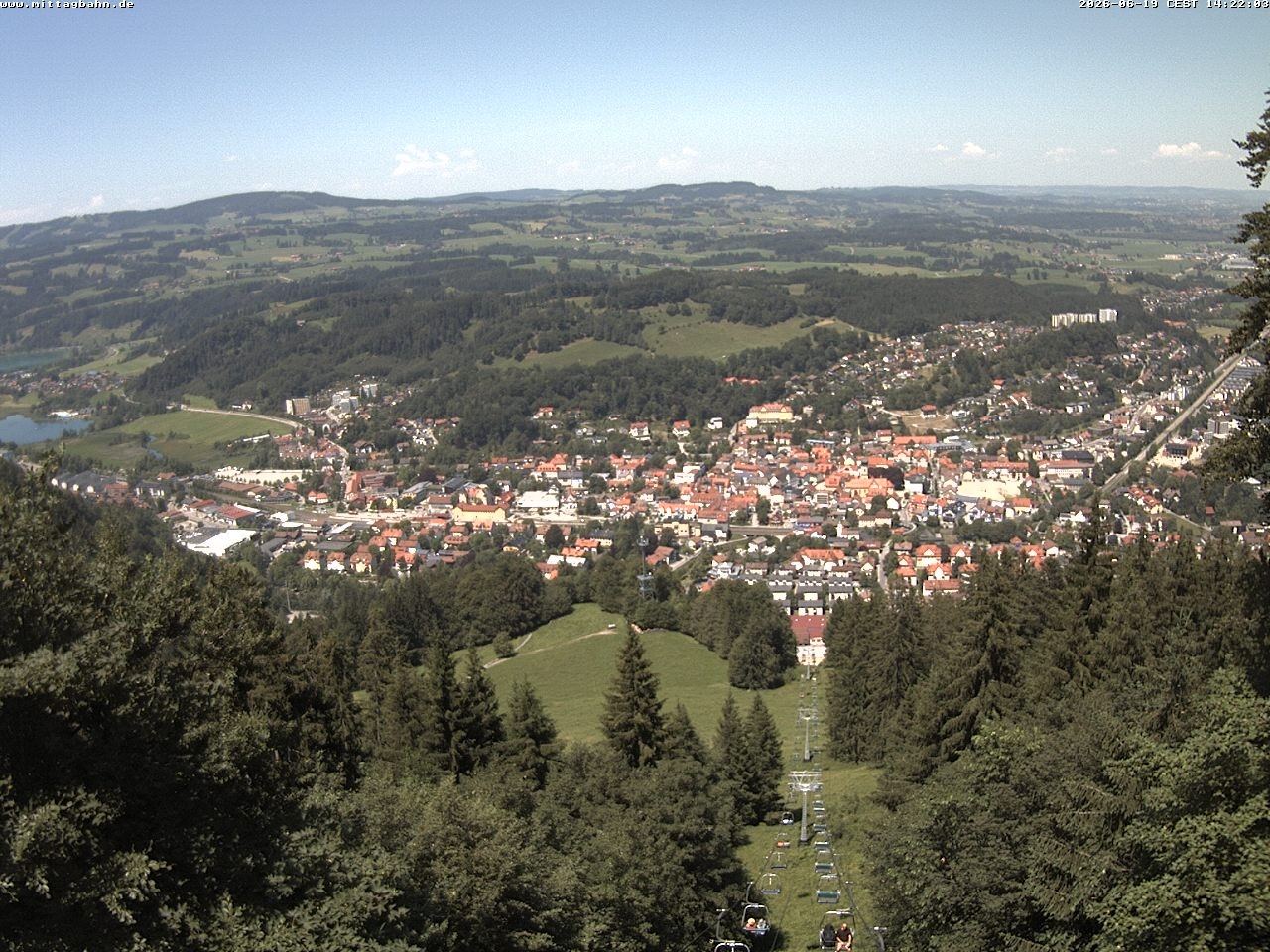 Archiv Foto Webcam Aussicht auf Immenstadt von der Mittagbahn