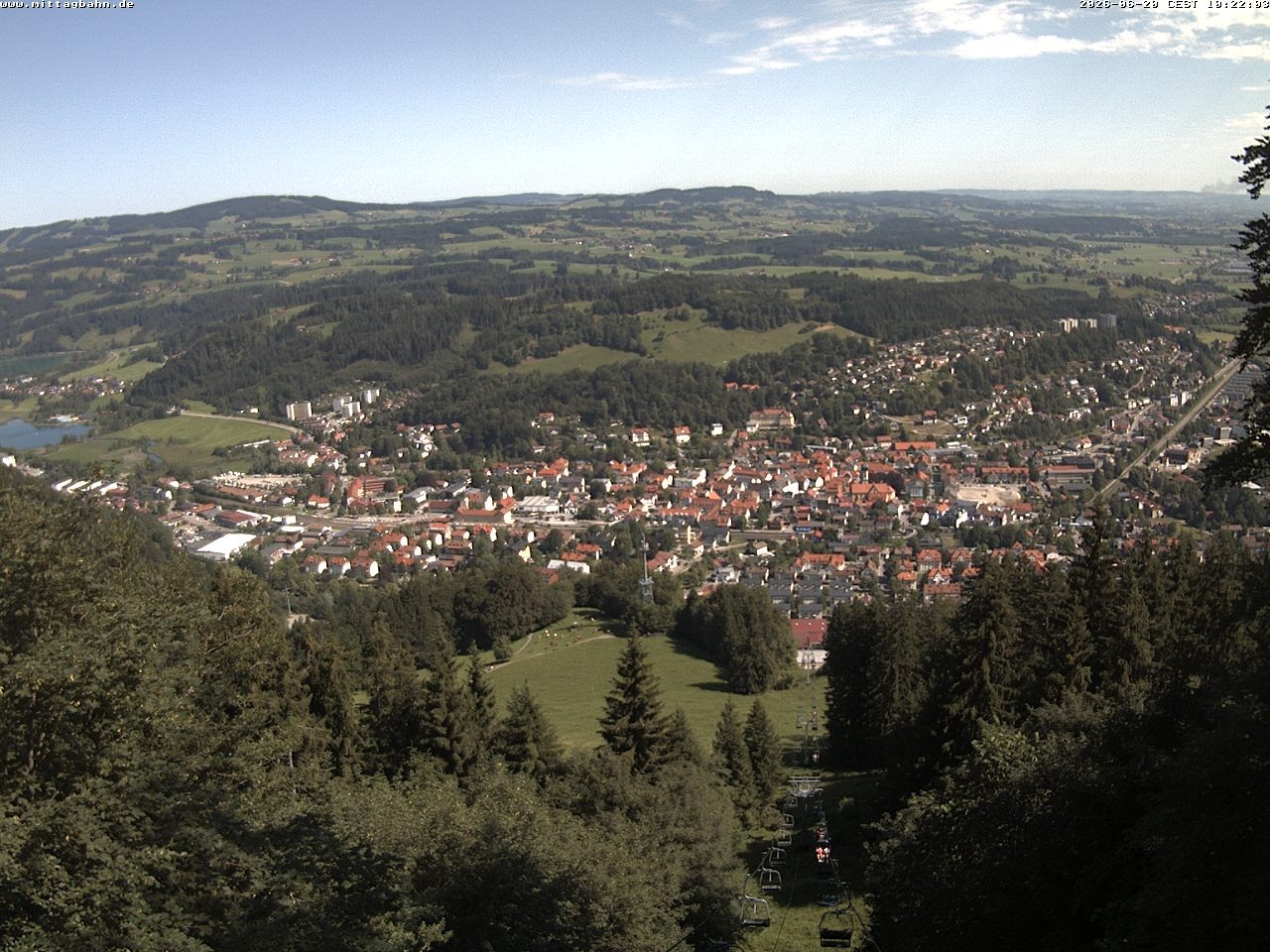 Archiv Foto Webcam Aussicht auf Immenstadt von der Mittagbahn