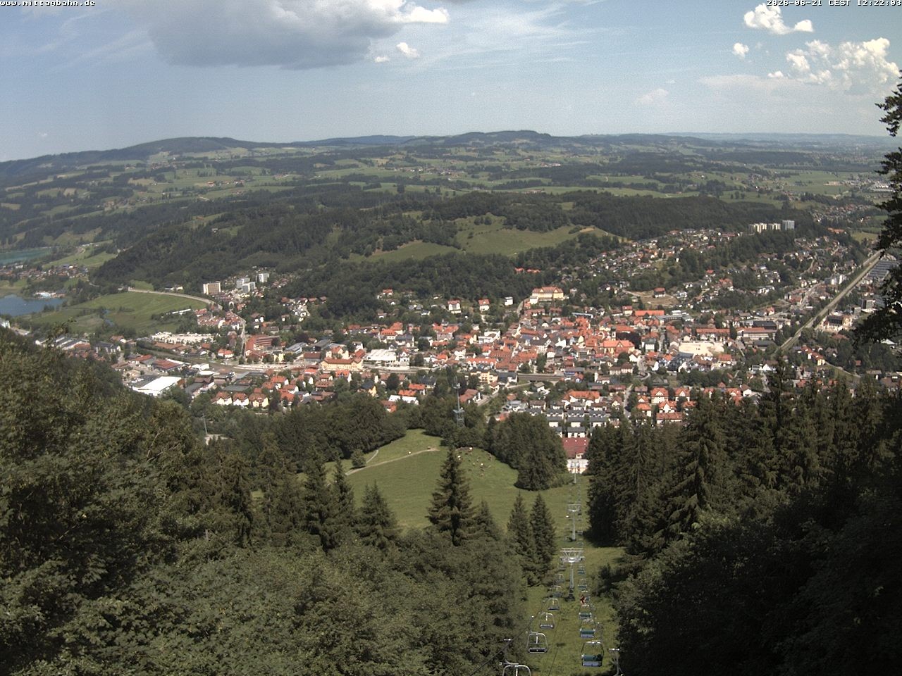 Archiv Foto Webcam Aussicht auf Immenstadt von der Mittagbahn