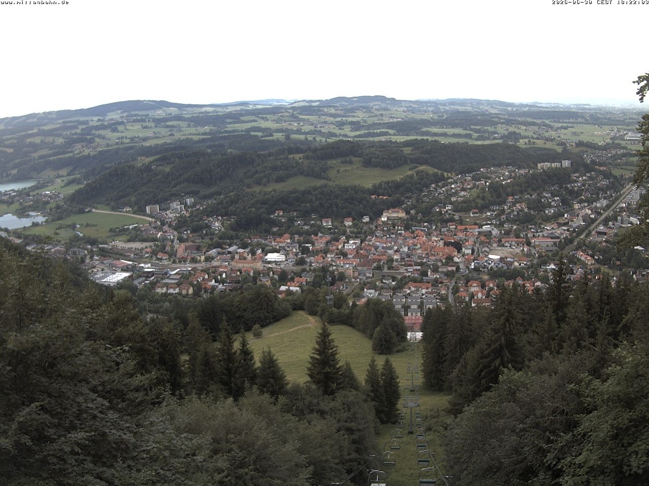 Archiv Foto Webcam Aussicht auf Immenstadt von der Mittagbahn