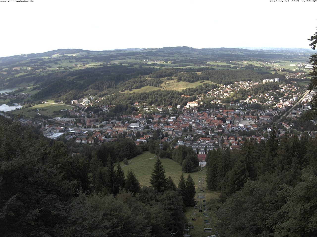 Archiv Foto Webcam Aussicht auf Immenstadt von der Mittagbahn
