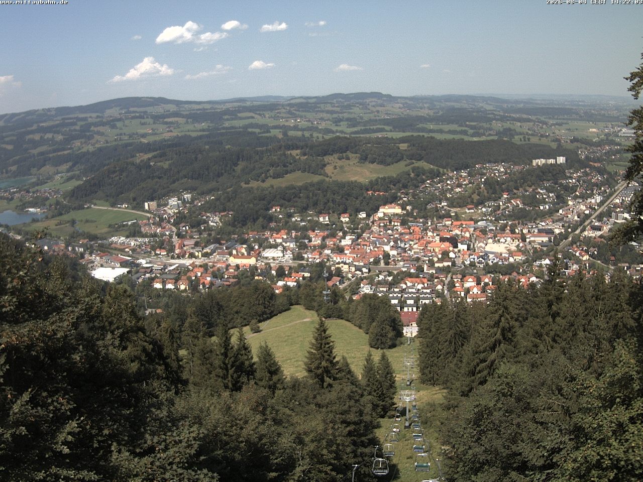 Archiv Foto Webcam Aussicht auf Immenstadt von der Mittagbahn