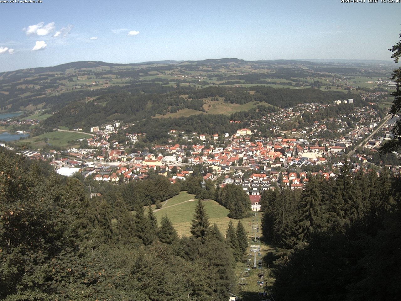 Archiv Foto Webcam Aussicht auf Immenstadt von der Mittagbahn