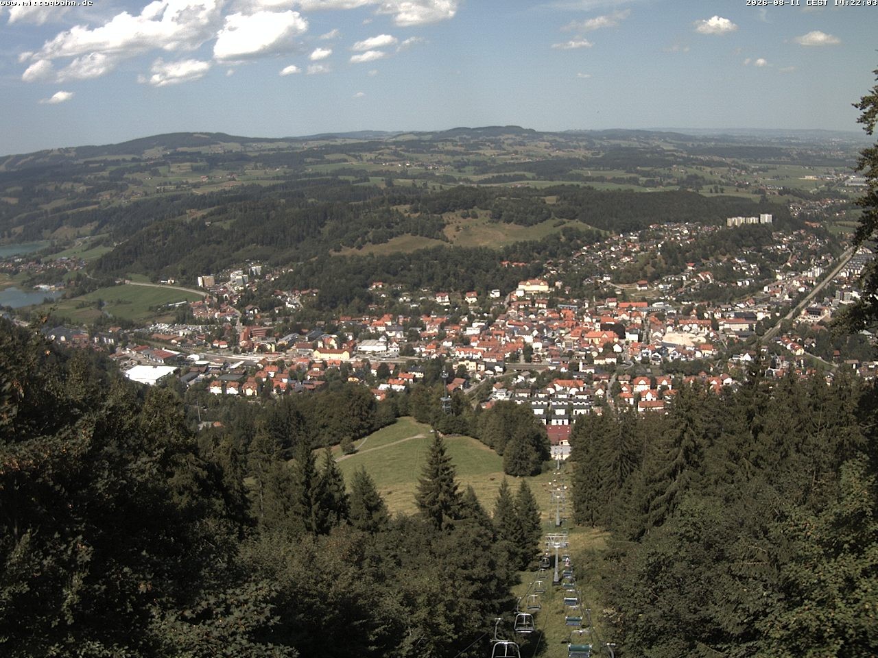 Archiv Foto Webcam Aussicht auf Immenstadt von der Mittagbahn