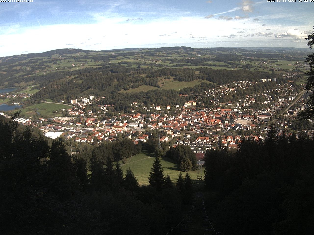 Archiv Foto Webcam Aussicht auf Immenstadt von der Mittagbahn