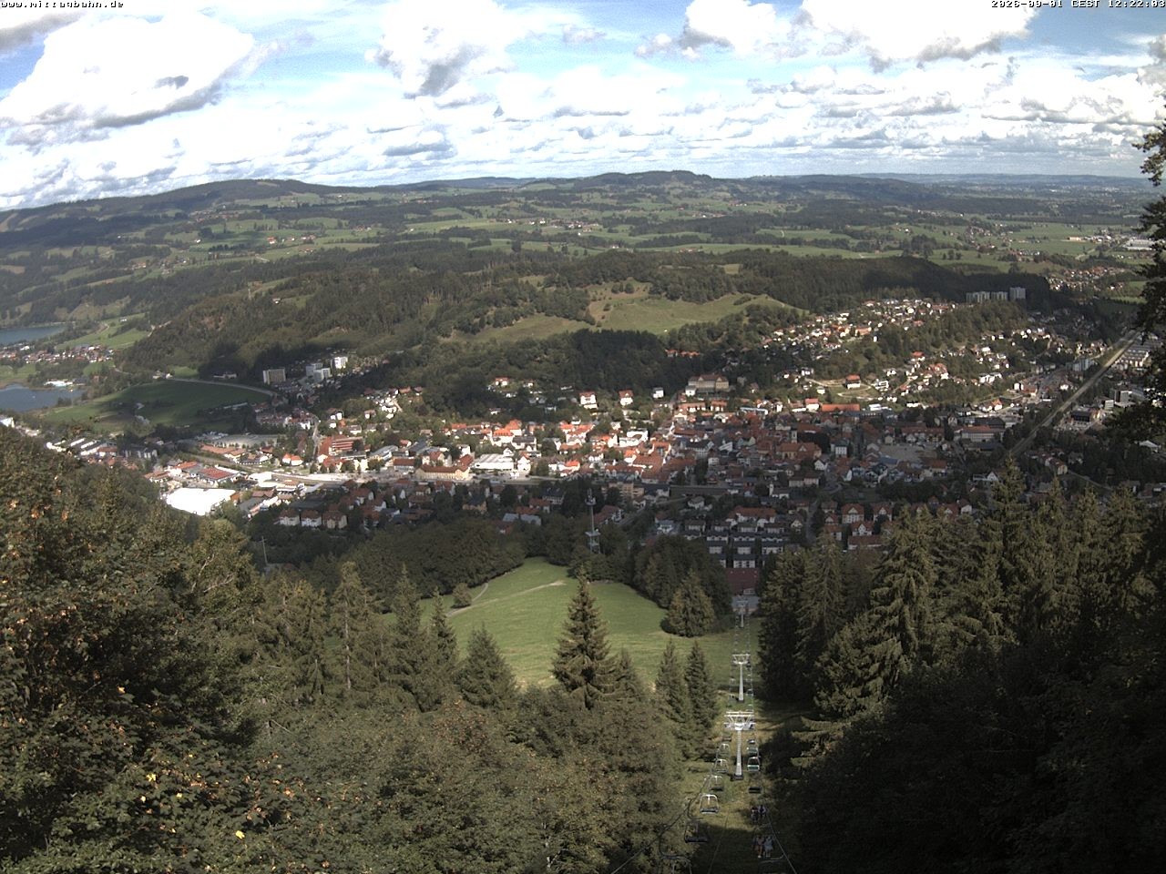 Archiv Foto Webcam Aussicht auf Immenstadt von der Mittagbahn