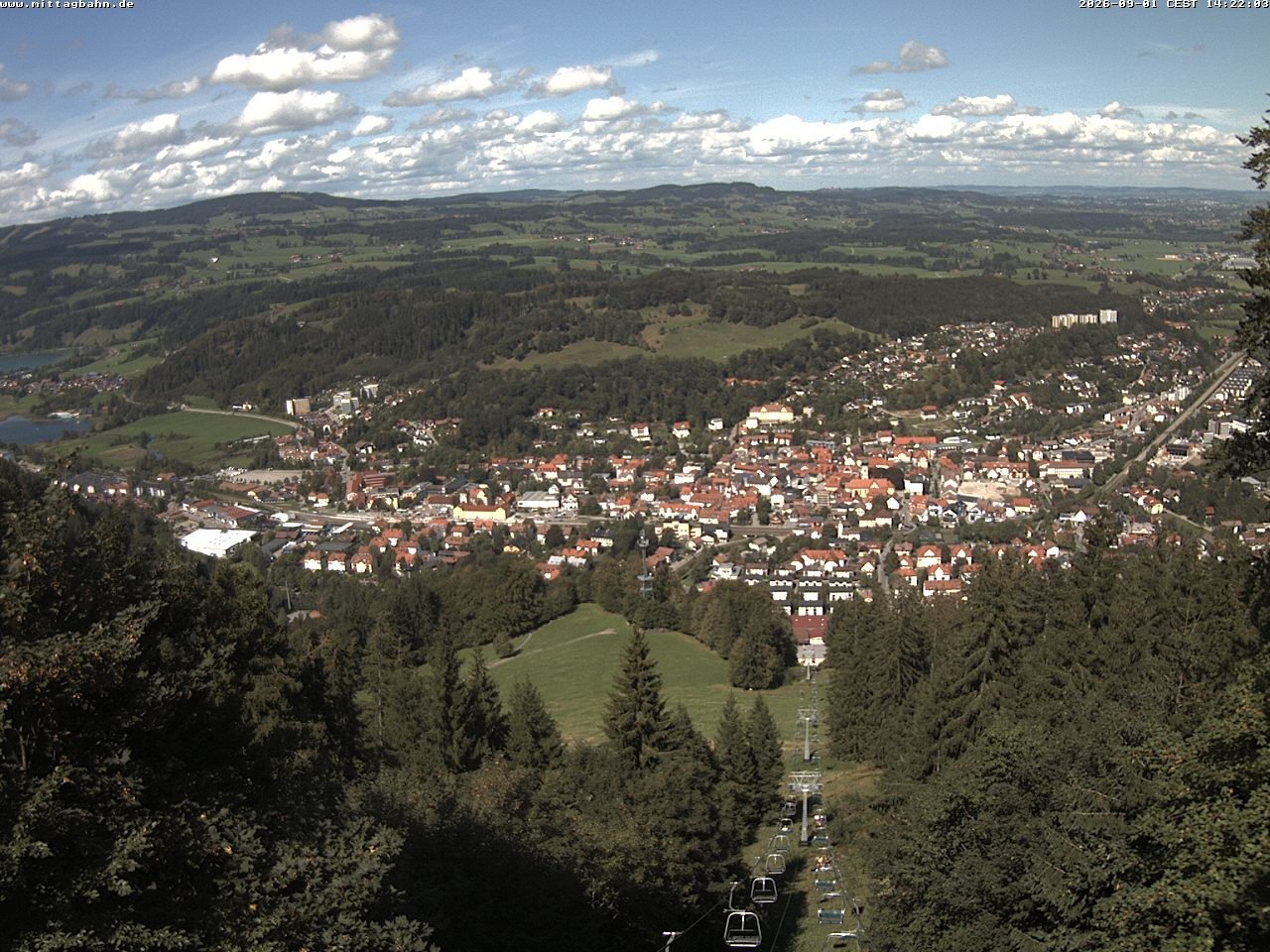 Archiv Foto Webcam Aussicht auf Immenstadt von der Mittagbahn