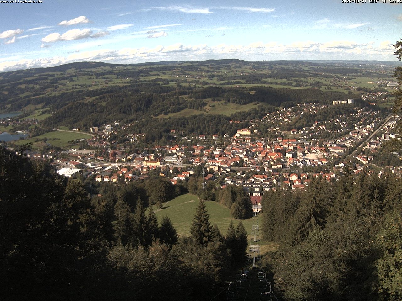 Archiv Foto Webcam Aussicht auf Immenstadt von der Mittagbahn